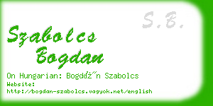 szabolcs bogdan business card